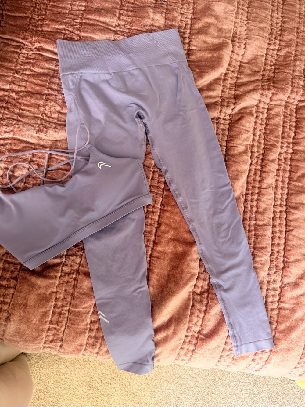 Women’s ' Lilac High-Waist Active Leggings and Sports Bra ONER brand Small